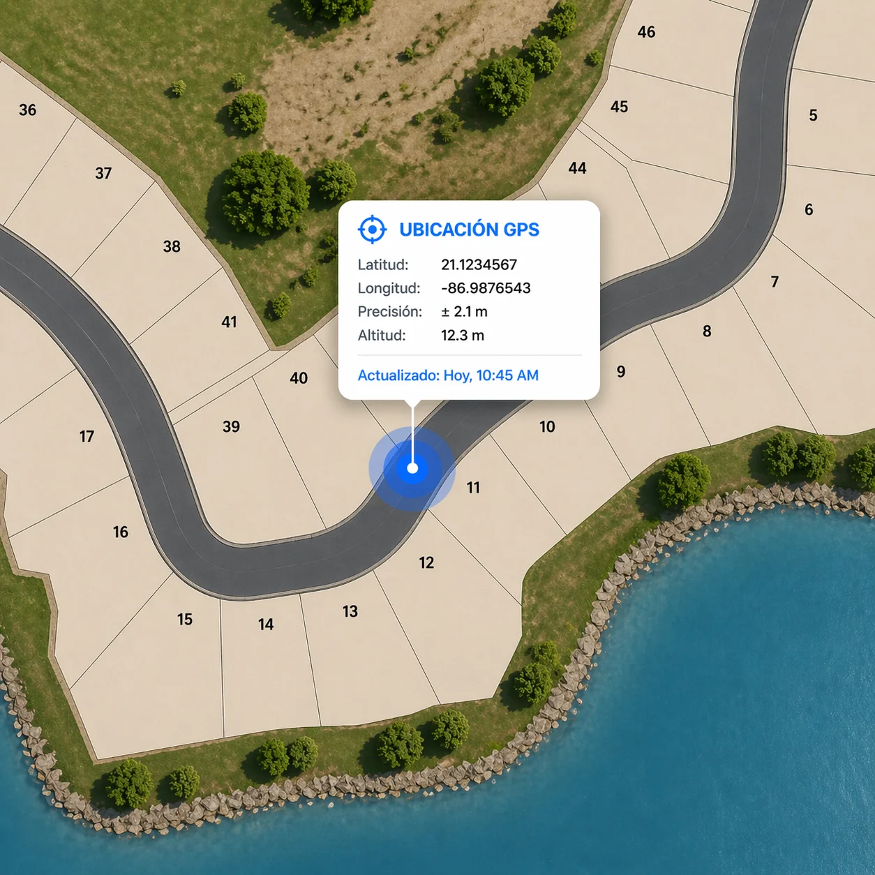 Geolocalización GPS en el mapa interactivo de Mapio