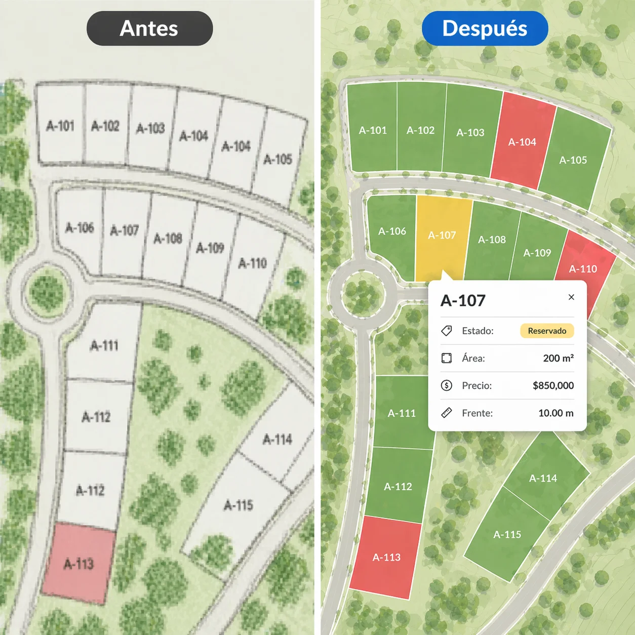 Mapio — masterplan interactivo